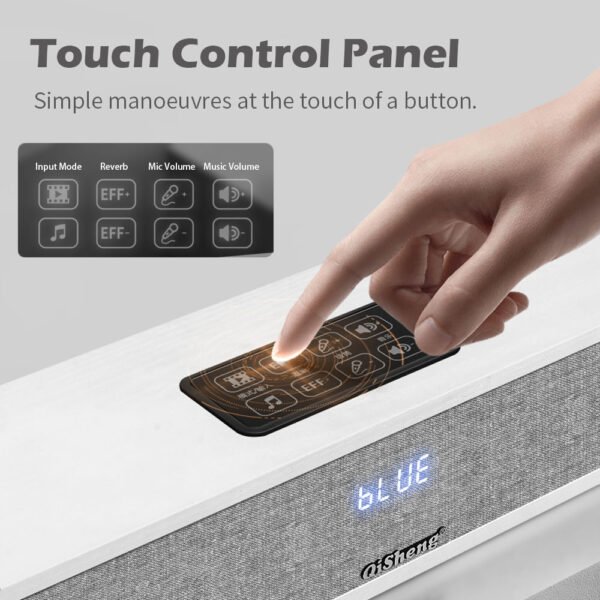Home theater karaoke all - in - one soundbar, with Bluetooth, digital coaxial, optical fiber, subwoofer, and equipped with two wireless microphones, a TV soundbar - 图片 5